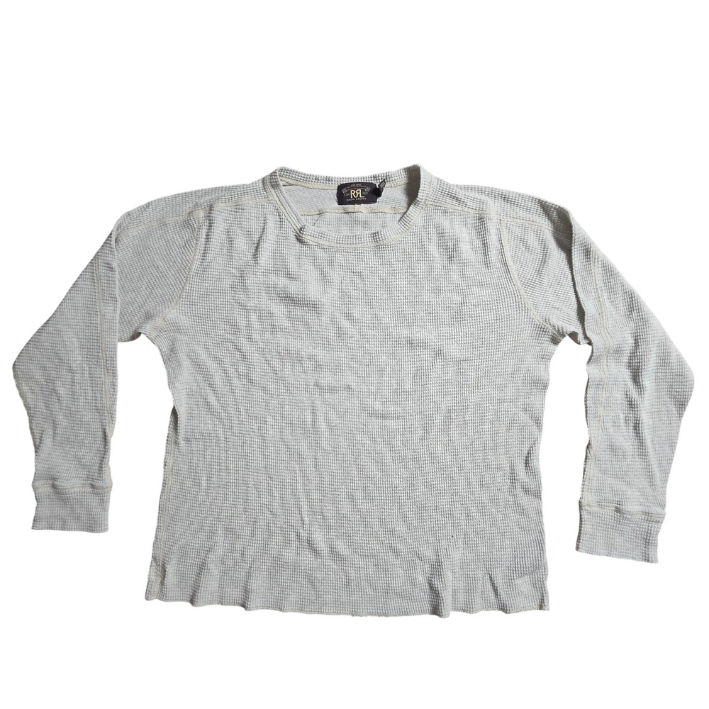 RRL Ralph Lauren Mens Waffle Knit Thermal Long Sleeve Shirt XL Gorpcore Grunge